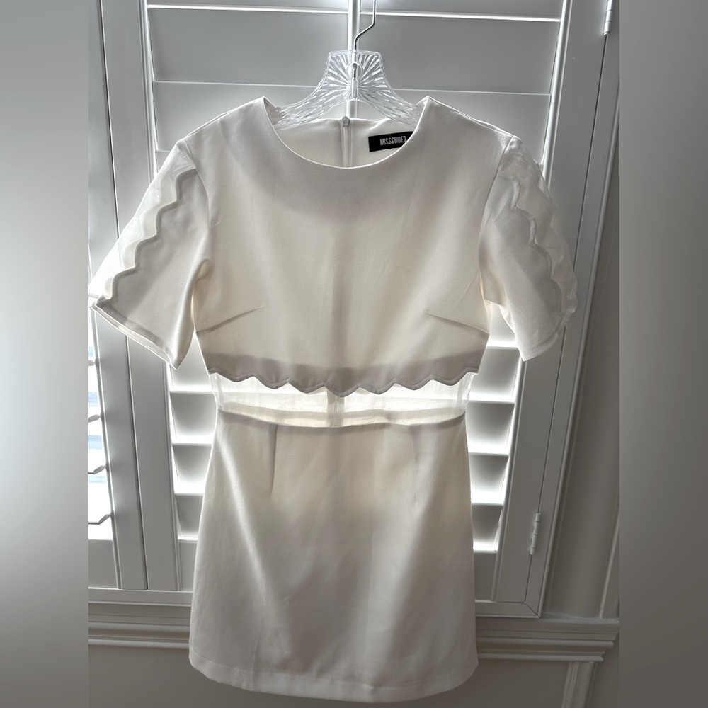 Misguided white mini dress